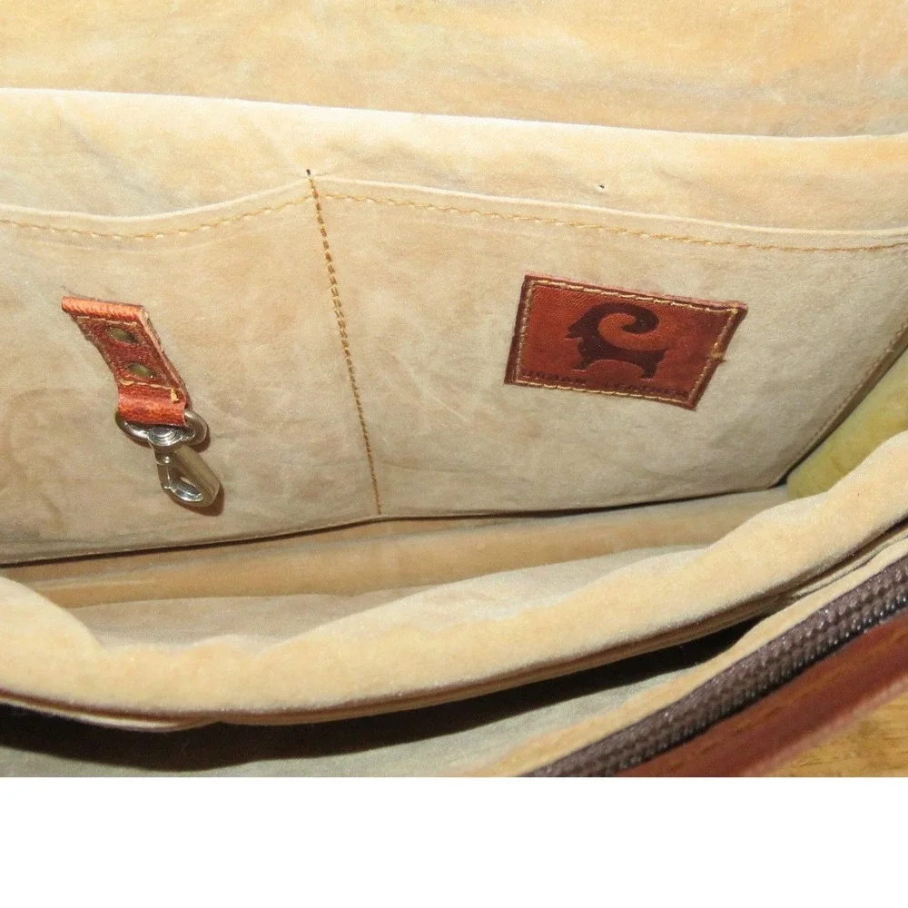 Urban Leather Mens Brown Distressed Leather Messenger Bag Satchel Briefcase